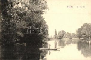 Dárda, Darda; Gyola-tó, csónak, Arady Lajos kiadása / lake, rowboat (fa)