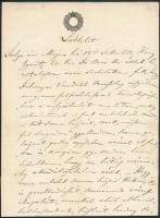 1853 15kr-os szignettás irat egy Látleletről 1853 május 18-án