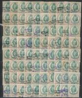 1891 160 db 15kr okmánybélyeg, eredeti hagyatékból!