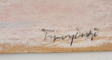 Tipary jelzéssel: Lovaskocsi. Vegyes technika, karton, 24×38 cm