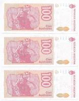 Argentína 1985-1990. 100A (6x) sorszámkövetők (4+2) T:I- Argentina 1985-1990. 100 Australes (6x) seq...