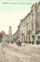 Szatmárnémeti, Satu Mare; Hám János utca, Viktória szálloda / street, hotel