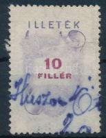 1946 Illetékbélyeg 10f piros értékjelzéssel (10.000)