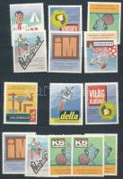 22 db régi és modern levélzáró + 1 gyufacímke