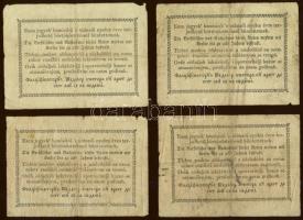 1848-49. "Kossuth bankók" 30 Kr (4X) benne "*" (3X) színvariánsokkal + 5Ft 2klf ...