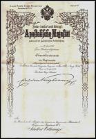 1896 Adalbert Orthmayr (1847- ?) alezredesi kinvezése, Edmund von Krieghammernek (1832-1906) Osztrák...