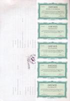 Budapest 1992. "Forte Fotokkémia Részvénytársaság" névre szóló részvénye 1000Ft-ról, szelv...