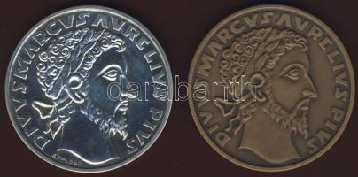 1982. "MÉE-Marcus Aurelius" érempár matt Br + Ag 34,77g T:1