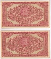 1920. 2K csillagos sorszám (2x) sorszámkövetők T:I-