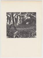 Frans Masereel (1889-1972): Akasztás. Fametszet, papír, jelzett a metszeten, 11×13 cm