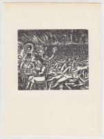 Frans Masereel (1889-1972): Orgia. Fametszet, papír, jelzett a metszeten, 11×13 cm