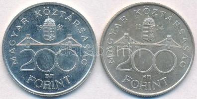 1992. 200Ft Ag "MNB" + 1994. 200Ft Ag "Deák" T:
Adamo F13, F13.1