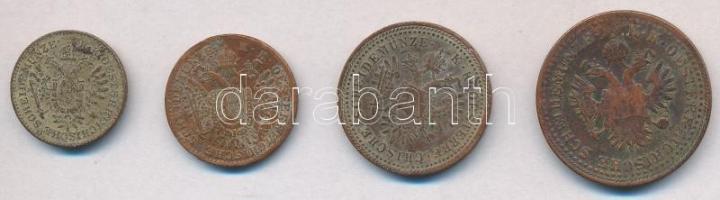 1851B 1/4kr Cu + 1/2kr Cu + 1kr Cu + 2kr Cu T:2,2-,3 patina