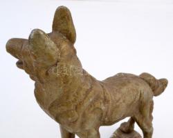 Rezezett spiáter kutya, kopott, jelzés nélkül, m:28 cm