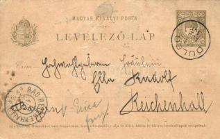 Krassóviszák, Viszág, Visag; saját kézzel rajzolt művészlap / hand-drawn art postcard, 5 Fillér Ga. ...