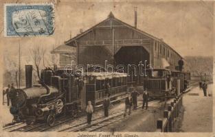 Budapest XII. Istenhegy, Fogaskerekű állomás mozdonyokkal, kiadja a Fogaskerekű Dohányáruda, TCV card (r)