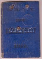 1917 Havi bérletjegy, Budapesti Közúti Vaspálya Társaság, két bélyeggel, fotóval, kissé viseltes vászon kötésben.