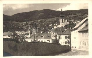 1948 Selmecbánya, Banská Stiavnica; utcakép templomokkal / street view with churches, S. Protopopov photo