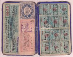 1922 Díjtalan utazási-, fénykép nélküli igazolvány Budapest Székesfővárosi Közlekedési Rt. összes vá...