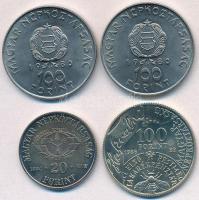 1980. 100Ft Ni "Szovjet-magyar közös űrrepülés" (2x) + 1984. 20Ft Cu-Ni "FAO III.&quo...