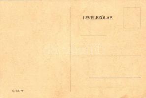 6 db RÉGI második világháborús, humoros magyar légierős grafikai képeslap, Martinovits és Ágoston sz...