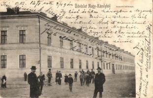 Nagykároly, Carei; Honvéd laktanya, kiadja Csókás László / military barracks (fl)
