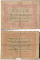 1848. 5Ft "Kossuth bankó" vörösesbarna (2x) T:III-,IV