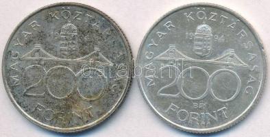 1994. 200Ft Ag "Deák" (2x) T:2,2- kis ph., patina
