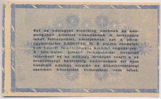 1946. 10.000.000AP sárgás vízjeles papír, fordított címer, elcsúszott hátlapi alapnyomat, "AMEL...