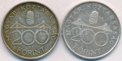 1994. 200Ft Ag "Deák" (2x) T:2 apró ph., patina