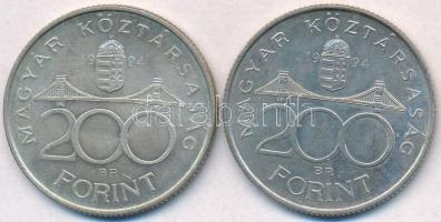 1994. 200Ft Ag "Deák" (2x) T:2