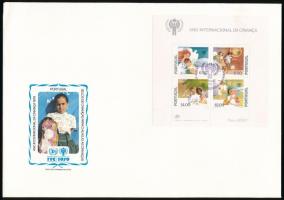 International children's year set + block on 2 diff FDC Nemzetközi gyermekév sor + blokk 2 db F...