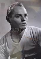 cca 1954 Magyar válogatott labdrúgók, többségében az Aranycsapat tagjai, 17 db hivatalos sajtófotó: ...