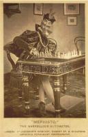 Mephisto chess playing automaton created by C. G. Gümpel, modern postcard