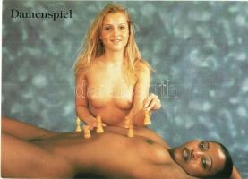 8 db MODERN megíratlan erotikus sakk képeslap / 8 modern unused erotic chess postcards
