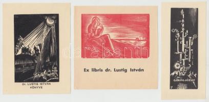 Buday György (1907-1990): 6 db ex libris, fametszet, papír, jelzettek a metszeten, különböző méretben