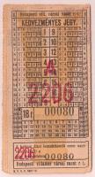 cca 1907 Kedvezményes jegy tömb, 10 db, Budapesti Villamos Városi Vasut Rt., felhasználatlan tömb (00071-00080).