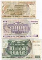 Ausztria 1984. 100Sch + 1986. 20Sch + 50Sch T:III
Austria 1984. 100 Schilling + 1986. 20 Schilling ...