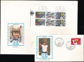 Nemzetközi Gyermekév motívum 7 klf FDC International Year of Children 7 FDC