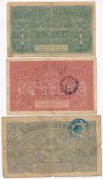 Románia / Német megszállás 1917. 25b (2x) + 50b (2x) + 1L + 2L + 5L T:III,III-,IV
Romania / German ...