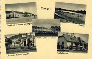 Csenger Árkossy Sándor üzletével, a Royal és a Korona vendéglővel