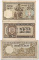Szerbia / Német megszállás 1941. 50D + 1942. 50D + 1943. 100D T:III,III-
Serbia / German occupation...