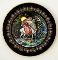Villeroy& Boch A szarvas és Marjusa porcelán fali tál, matricás, hibátlan, jelzett, d: 22 cm