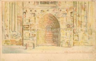 Wien-Stefanskirche Gegen Licht C Litho (EK)