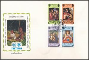 Nemzetközi Gyermekév sor + blokk 2 db FDC-n International Children's Year set + block 2 FDC