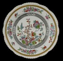 Ironstone angol porcelán tányér, matricás, jelzett, kis kopásnyomokkal, d: 25,5 cm