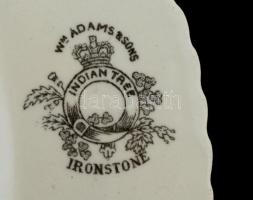 Ironstone angol porcelán tányér, matricás, jelzett, kis kopásnyomokkal, d: 25,5 cm