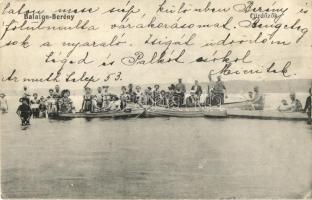 Balatonberény, Fürdőzők, csónakázók, kiadja Neumark Adolf (EK)