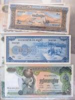 Vegyes 46db-os bankjegy tétel, Európán kívüli országokból: orosz (a cári korszakból is), indiai, kam...