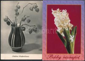 Kb. 201 db VEGYES névnapi üdvözlőlap, vegyes minőség / Cca. 201 mixed  Name Day greeting cards, mixe...